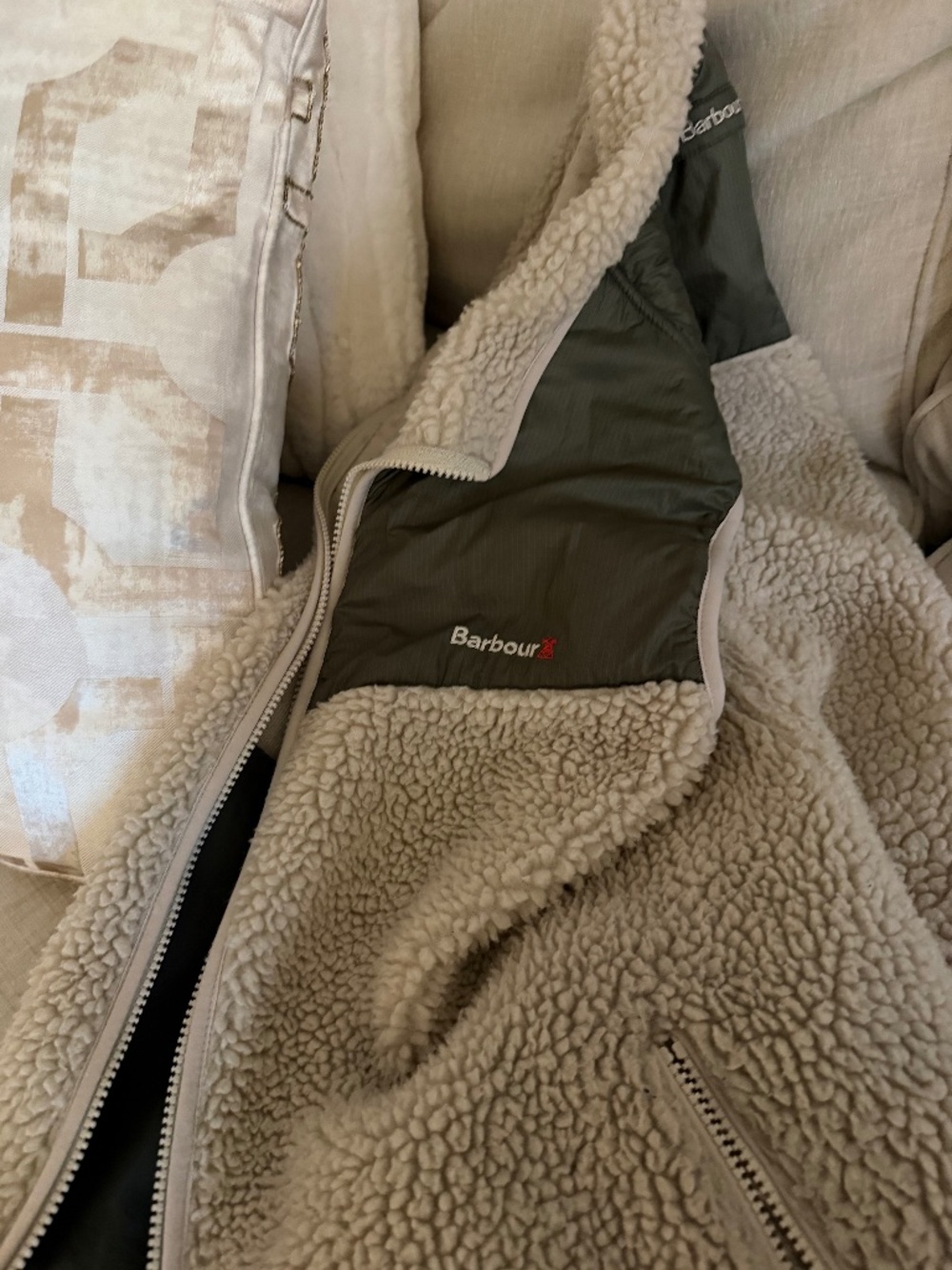 Barbour Hopsen Sherpa Fleece Gilet/Vest  MSRP$190 Comfy + British Classic